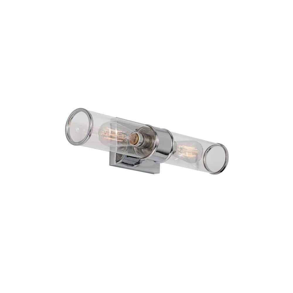 Home Decorators Laurel Falls 19.75 in. 2-Light Chrome Bathroom Vanity Light