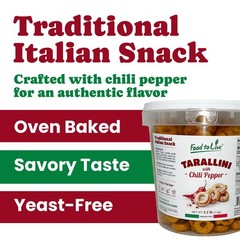 Tarallini with Chili Pepper, 2.2 lb (1 kg) – Vegan – by Food to Live