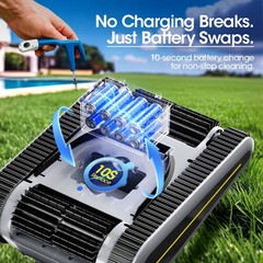 (2026 Upgrade) Seauto Cordless Robotic Pool Cleaner Wall- Waterline Cleaning APP