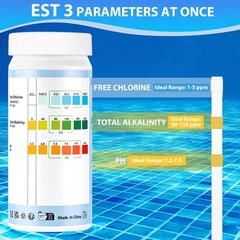 Accevo Hot Tub Test Strips，3-in-1 Pool Water Testing Kit for Chlorine/Bromine, p