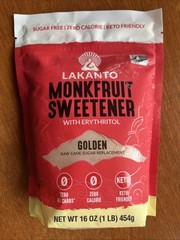 LAKANTO Golden Monkfruit Sweetener 16 oz Bag | Zero Calorie | New Sealed