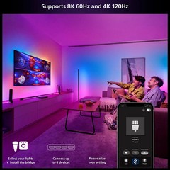 Philips – Hue Play HDMI Sync Box 8K Smart Home LED TV Gradient Lighting 579755