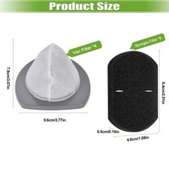 For Bissell Featherweight Stick Vacuum Filter 2033 Series, Replaces 1611508 US