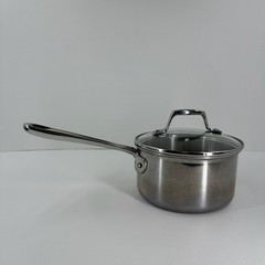 Emeril Pro-Clad All-Clad Stainless Steel 1.5 Qt Saucepan Pot Glass Lid Tri-Ply