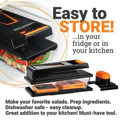 Nutrislicer XL All in 1 Mandoline Slicer and Vegetable Chopper with Container