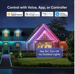 New Nanoleaf Smart Multicolor Permanent Outdoor Lights Smarter Starter Kit 100ft