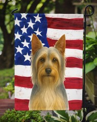 Silky Terrier Silver/Tan American Flag
