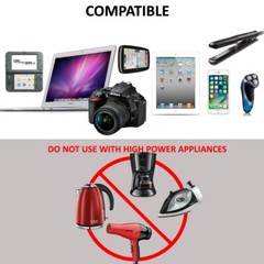 220V to 110V Step Down Voltage Converter 2-Outlet 4 USB Travel Adapter Converter
