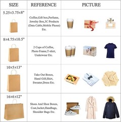 Kraft Paper Bags with Handles Party Shopping Gift Bags Bulk Brown White Black