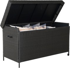 170 Gallon Deck Storage Box Deck Box Outdoor Storage Box Indoor Wicker Storage