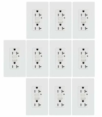 10 Pack 20A GFCI outlet Tamper Resistant Receptacle Wallplate White ETL listed