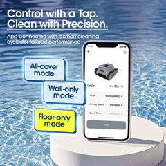 (2026 Upgrade) Seauto Cordless Robotic Pool Cleaner Wall- Waterline Cleaning APP
