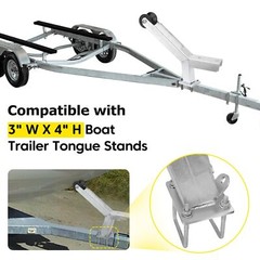 Boat Trailer Winch Stand with Roller,Fits3″x4″Frames,Multiple Height Adjustments