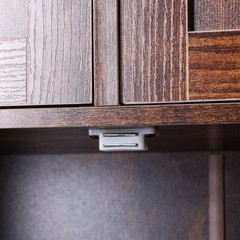 Brown Storage Cabinet with Doors & Drawers Freestanding Kitchen Pantry Cabinet