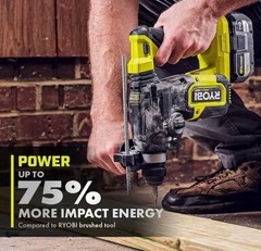 Ryobi P223K2SB 18V 1 inch Cordless Rotary Hammer Drill Z14