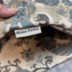 2 Jacquard Floral Pillow Covers 19″x19″ Blue Gray Boho Hidden Zipper Mika Home