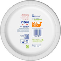 Ultra, Deep Dish Paper Plates, 28 Oz, 40 Count, Heavy Duty, Microwave-Safe, Soak