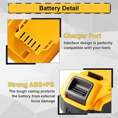 Pack For DeWalt 20V 20 Volt Max XR 8.0AH Lithium Ion Battery DCB206-2 DCB205-2