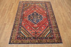 Vibrant Tribal Area Rug 4×6 Handmade Wool Geometric Pattern Carpet for Any Room