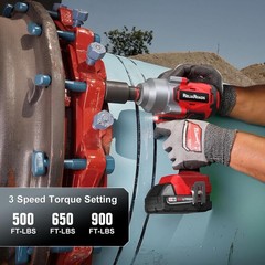 900 Ftlbs Cordless Impact Wrench, 1/2 Inch Impact Gun Compatible MilWauke 18V…