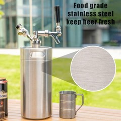 Stainless Steel 128oz Mini Keg with Updated CO2 Regulator – Fresh Beer Anytime