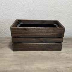 Self Watering Rectangle Rustic Crate Planter 7.9in x 4.4in x 4in Great Gift Idea
