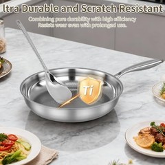 2025 New Titanium Hammered Pan Pro with Lid, Titanium Pans for Cooking -Durable