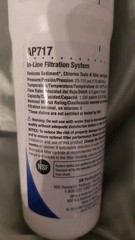 Aqua-Pure AP717 Inline Water Filter for Refrigerator No Chlorine Taste/Odor