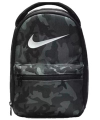 NEW Nike Camo Insulated Lunch Bag Black & Gray 6 Liter Easy Clean Zip 9A2747 K11