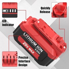 2PACK 20Volt For Craftsman V20 8.0Ah Li-ion Battery CMCB204 CMCB202 /Charger