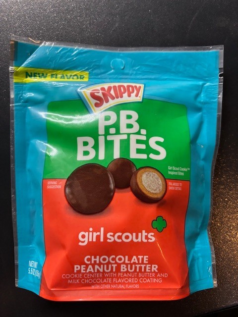 ⚪️ New Skippy PB Bites Girl Scouts CHOCOLATE PEANUT BUTTER Protein Bag 5.5oz