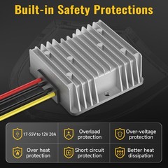 20V to 12V 20A Step Down Converter Adapter Compatible with Dewalt 20V Regulator