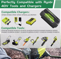 For RYOBI 40V 8Ah Lithium-Ion High Capacity Battery OP40404 OP4050A OP4015 Lots