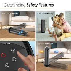 Lasko CT22495 22″ Ceramic Tower Heater with Remote Control