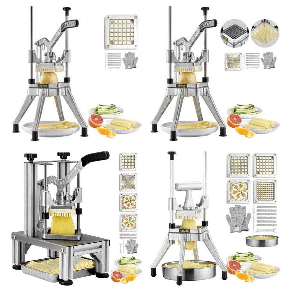 VEVOR Commercial Vegetable Cutter Chopper 1/2/1/4/3/8inch Fruit Vegetable Dicer