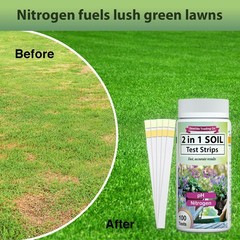100 Soil Test Strips pH & Nitrogen Tester Kit Garden Lawn Plant Soil Test Kit