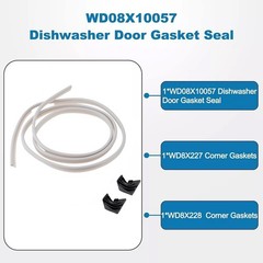 For GE Dishwasher Dishwasher Door Gasket Set WD08X10057 Wd8X227 Wd8X228 WD8X1001