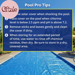 In the Swim 16′ X 32′ Premium Blue Rectangle Solar Pool Cover 12 Mil for Solar H