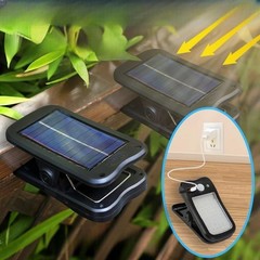 2Pack Clip on Solar Lights Outdoor, 60 LED Solar Motion Sensor Clamp on Light