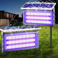 Solar Bug Zapper Outdoor Mosquito Zapper 4500V Waterproof Rechargeable Fly Trap