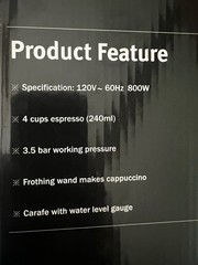 Sowtech CM5409 Coffee/Espresso/Cappuccino Maker 3.5 Bar Electrical 800 W Machine