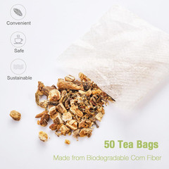 50 Bags Roasted Dandelion Root Tea Bags, 2.5/Bags, Natural Dried Dandelion…