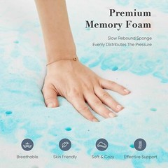 2″ 3″ Memory Foam Mattress Topper Thick Gel Infused Bed Toppers for Sleeper Sofa