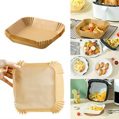 New Air Fryer Disposable Paper Liner Non-stick Baking Oil-proof Liners Square