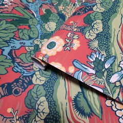 CY1541 red green Dynasty asian oriental scenic floral branch wallpaper rolls 3D