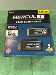 NEW Hercules HC01-2P 20V Lithium-Ion 5Ah Battery 2-Pack, Black