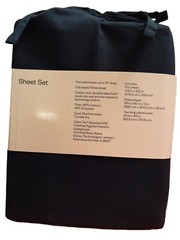 TARGET EASY CARE COTTON KING SIZE SHEET SET 225 THREAD COUNT NAVY