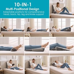 Wedge Pillow Set for Sleep Recovery Acid Reflux Snoring Pain Relief Bed Wedge