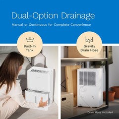 hOmelabs 25 Pint Wi-Fi Dehumidifier for up to 3,500 Sq Ft Rooms (MAX 64 Pint)