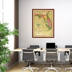 Old Map of Florida 1829 – Vintage Florida Art